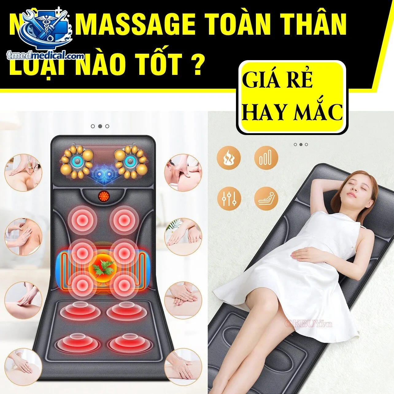 cách phân biệt nệm massage chính hãng và hàng kém chất lượng