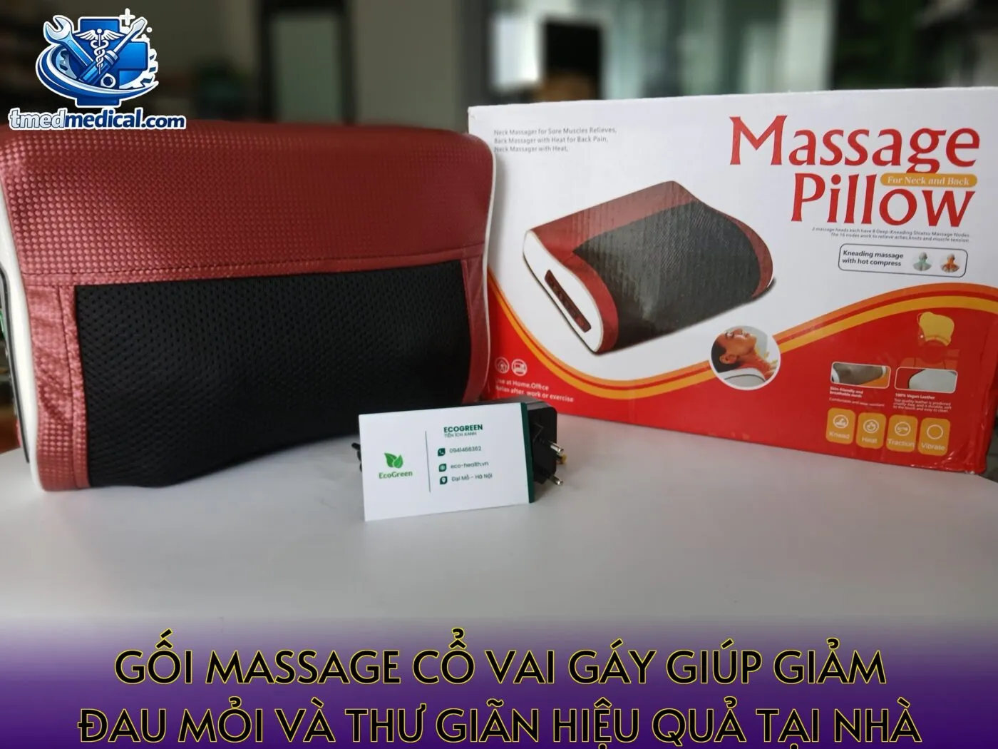 Gối massage cổ vai gáy giúp giảm đau mỏi và thư giãn hiệu quả tại nhà