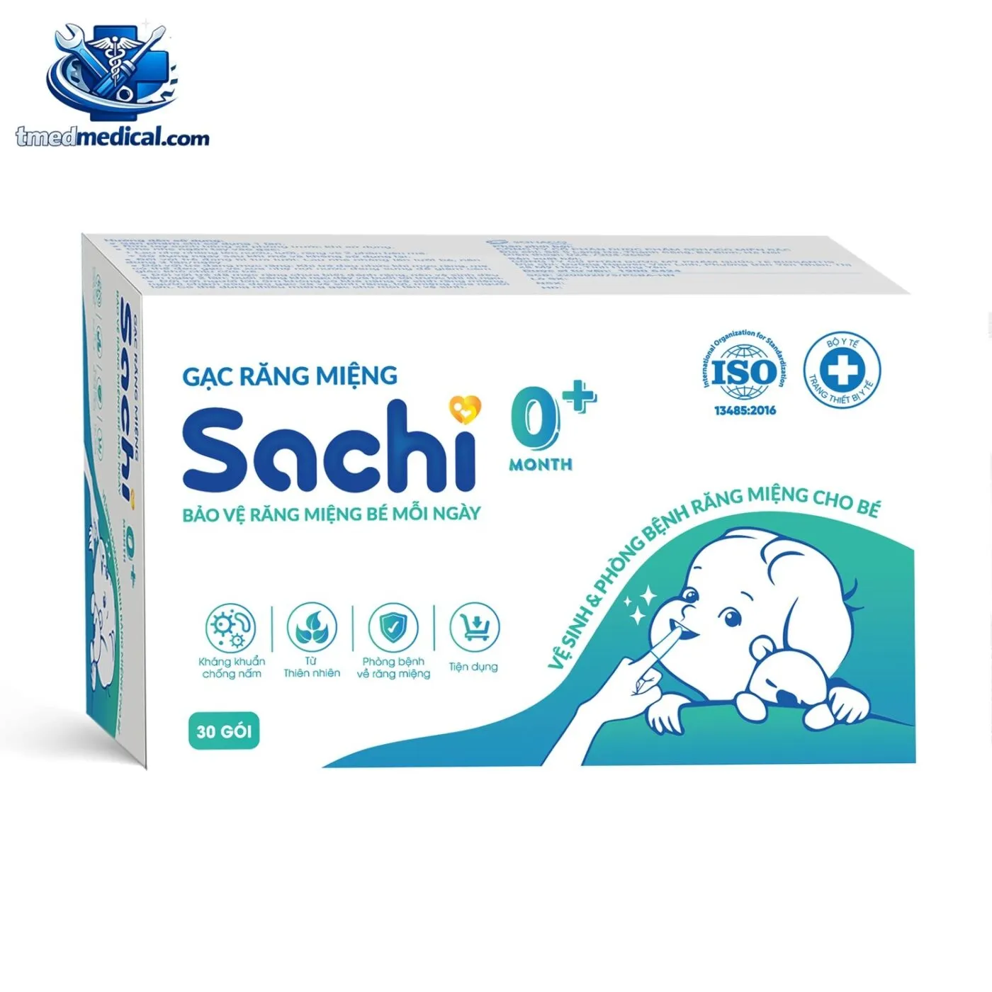 Gạc vệ sinh răng miệng cho bé Sachi 0m+ lựa chọn an toàn cho trẻ nhỏ