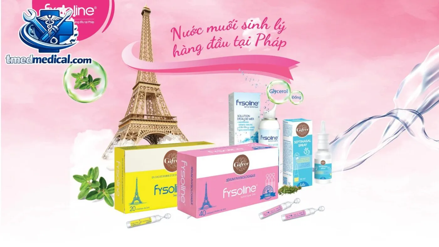 công dụng dung dịch fysoline giúp làm sạch mũi cho trẻ nhỏ
